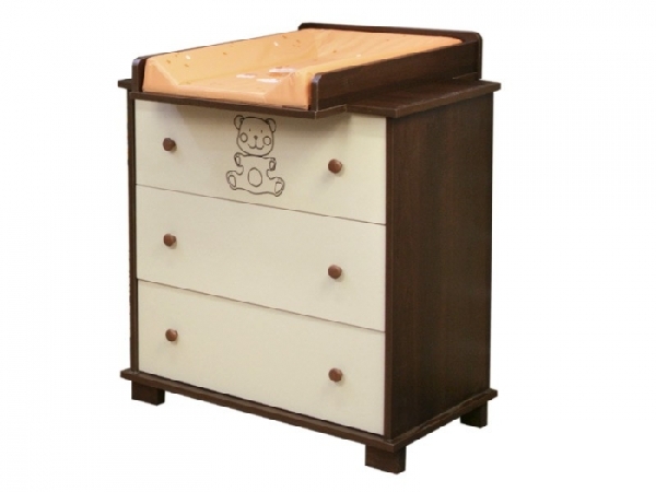 Walnut bear dió-vanília pelenkázó komód