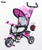 TOYZ TIMMY SZÜLŐKORMÁNYOS TRICIKLI PINK MEGFORDÍTHATÓ ÜLÉSSEL