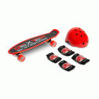 Toyz Dexter gördeszka sisak és védő szett-Red
