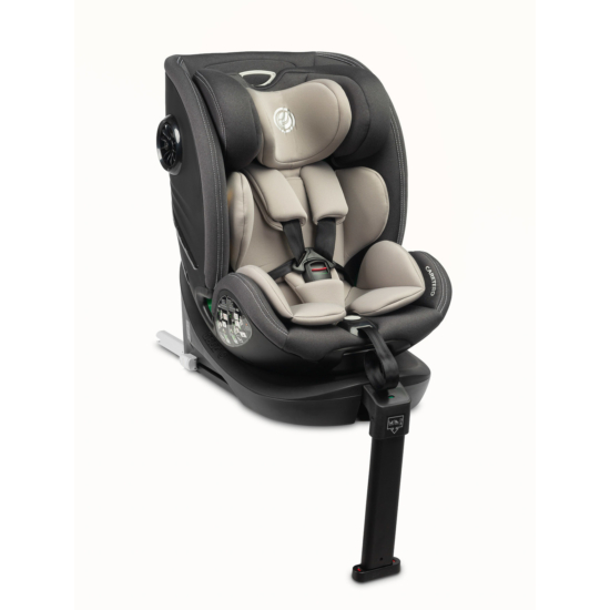 CARETERO FORTIS ISOFIX Autós Gyerekülés I-SIZE 40-150 CM  360 fokban elforgatható GREY 