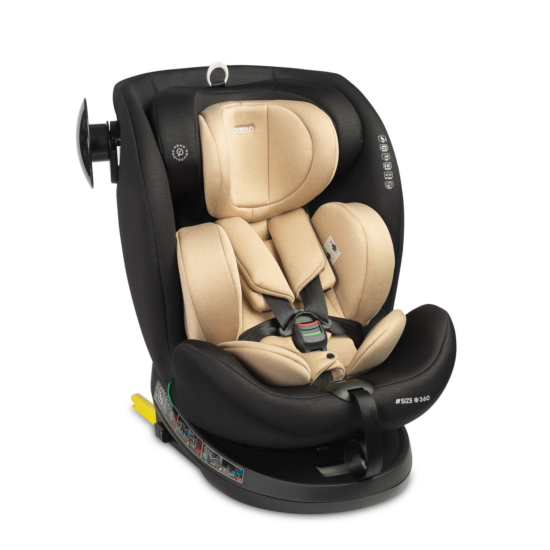 CARETERO COMMO ISOFIX Autós Gyerekülés I-SIZE 40-150 CM  360 fokban elforgatható  BEIGE