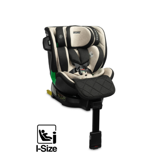 CARETERO TUROX ISOFIX Autós Gyerekülés I-SIZE 40-150 CM 360 fokban elforgatható Beige